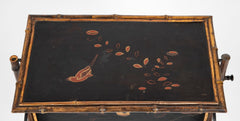 Bamboo Cake Stand Flip Top Table with Lacquered Top