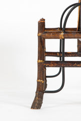 Bamboo Cake Stand Flip Top Table with Lacquered Top