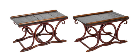 Pair of Late 19th Century Bentwood Tabourets