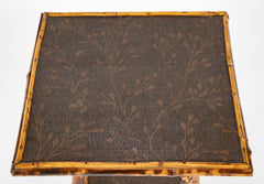 An English 20th Century Two Tier Square Bamboo Table