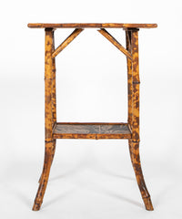 An English Rectangular Two Tier Bamboo Table