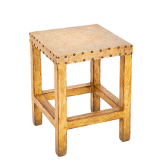 Charming Late 20th Century Small Side Table with Parchment Top