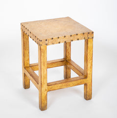 Charming Late 20th Century Small Side Table with Parchment Top