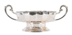 Anton Henrik Zipper Faceted Center Sterling Silver Double Handled Bowl