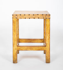 Charming Late 20th Century Small Side Table with Parchment Top