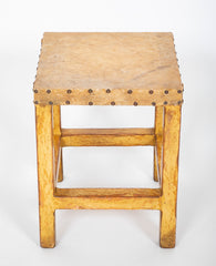 Charming Late 20th Century Small Side Table with Parchment Top