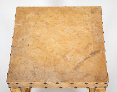 Charming Late 20th Century Small Side Table with Parchment Top