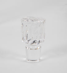 Steuben Crystal Decanter with Swirl Design to Base & Stopper