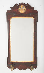 George II Walnut Sconce Mirror