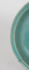 Large Chinese Stoneware Charger with Turquoise Glaze