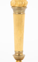 Pair of French Bronze d'Ore Candlesticks with Female figures as Column