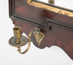 George II Walnut Sconce Mirror