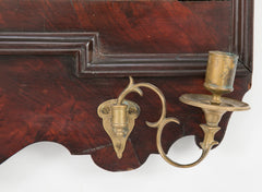 George II Walnut Sconce Mirror