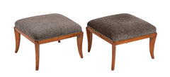 A Pair of Mid-Century Open Arm Chairs with Ottomans Attributed to Paolo Buffa