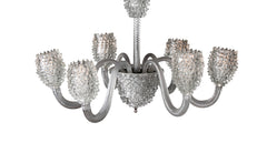 Italian Mid-Century Rostrato Glass Chandelier Attributed to Barovier Toso