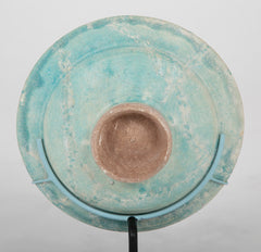 SOLD Turquoise Iridescent Glaze Bowl