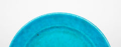 French Brilliant Blue Glazed Charger Designed by La Chenal