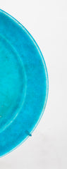French Brilliant Blue Glazed Charger Designed by La Chenal