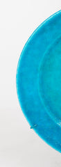 French Brilliant Blue Glazed Charger Designed by La Chenal