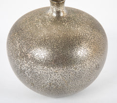 A Japanese Mid-Century Round Silvered Bronze Vase