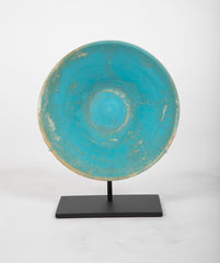 Turquoise Glazed Footed Bowl