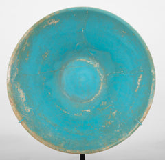 Turquoise Glazed Footed Bowl