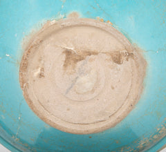 Turquoise Glazed Footed Bowl