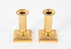 Pair of French 19th Century Neoclassical Candlesticks Stamped Cailar Bayard