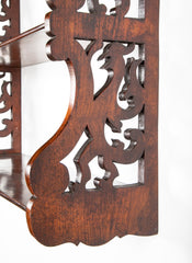 19th Century English Regency Carved Mahogany Hanging Shelf
