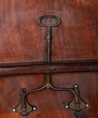 English Mahogany Tilt Top Center Table with Leather Lined Top