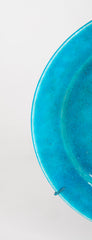 French Brilliant Blue Glazed Charger Designed by La Chenal
