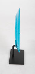French Brilliant Blue Glazed Charger Designed by La Chenal