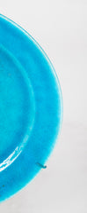French Brilliant Blue Glazed Charger Designed by La Chenal