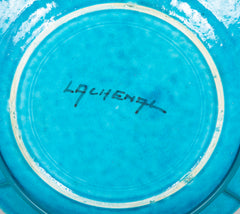 French Brilliant Blue Glazed Charger Designed by La Chenal
