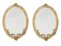 Regency Period Pair of Carved & Gilt Mirrored Sconces