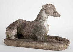 A Cast Stone Figure of a Whippet