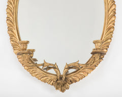 Regency Period Pair of Carved & Gilt Mirrored Sconces
