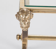 Italian Neoclassical Style Bronze & Glass Side Table