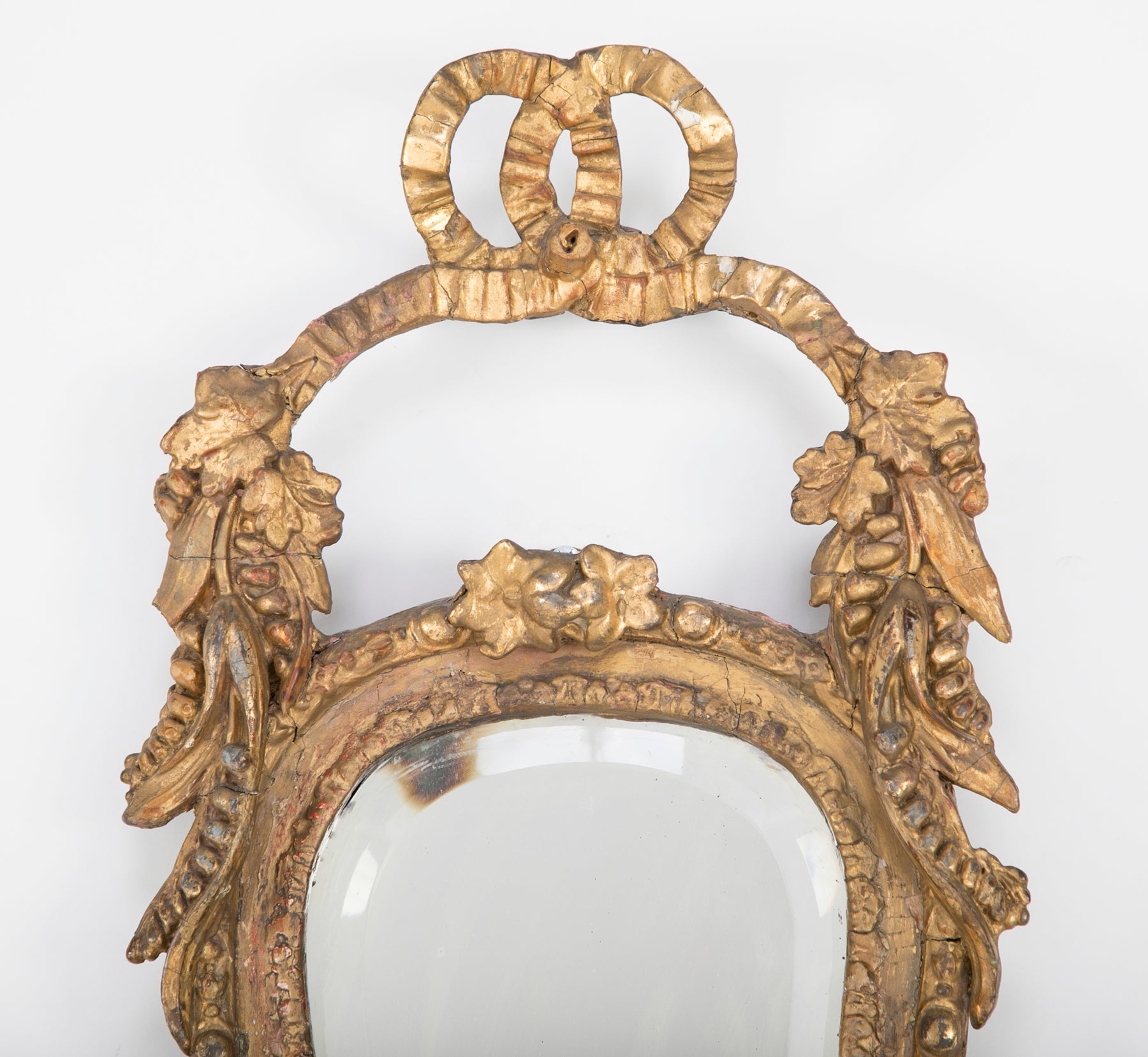 Early 19th Century Italian Gilt, Gesso & Carved Mirrored Girondels