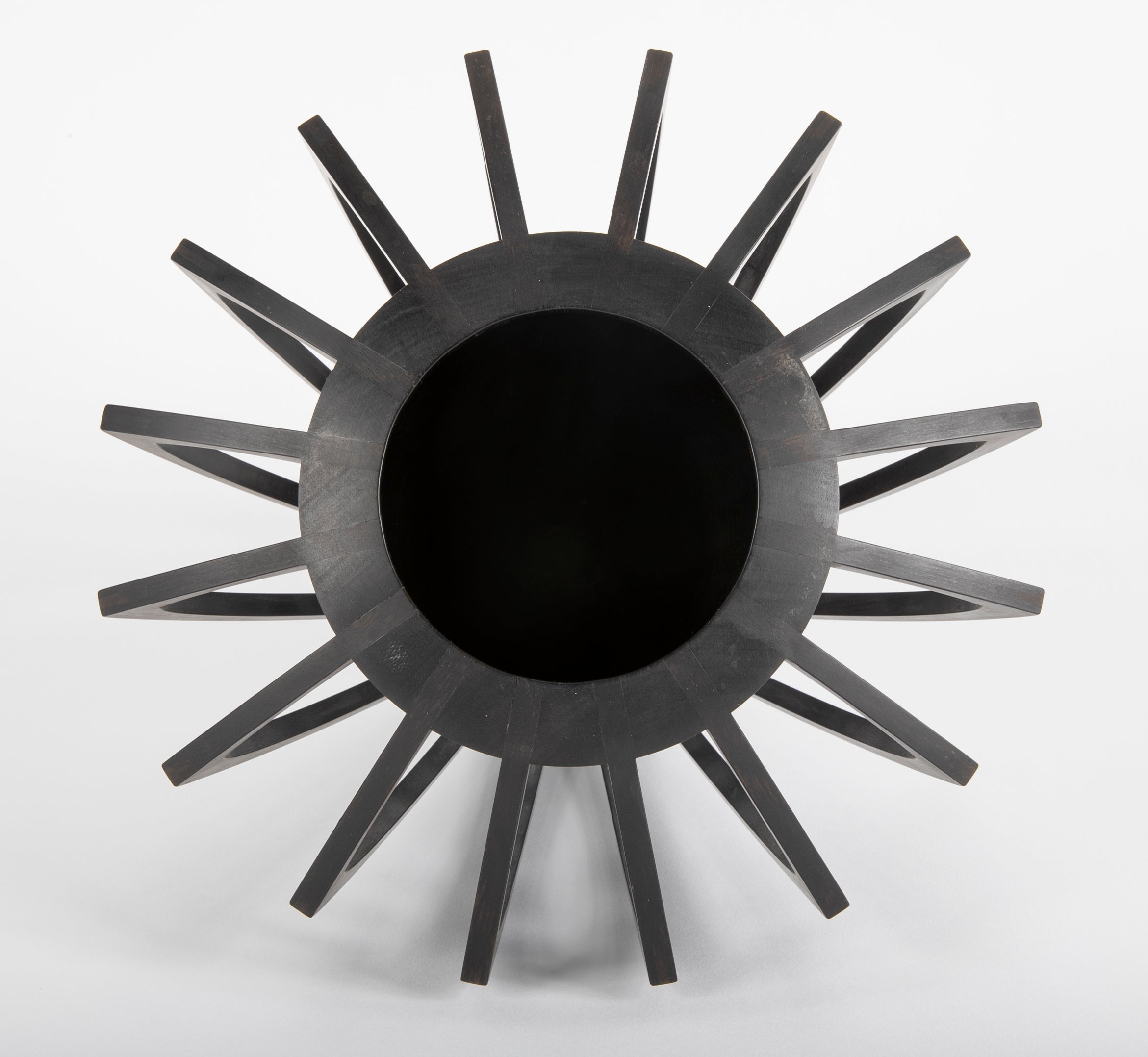 Mark Nantz Ebony Vase Titled "The Black Hole"