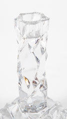 Pair of Tiffany "Rock Cut" Crystal Candlesticks