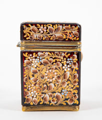 A 19th Century Moser Enameled Glass Box