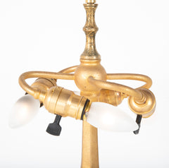 Tiffany Studios Hexagonal Column Gold D'Ore Lamp