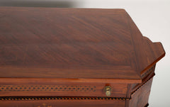 Italian Neoclassical Marquetry Commode of Unusual Shape