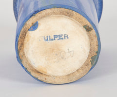 Pair of Blue Fulper Art Pottery Vases