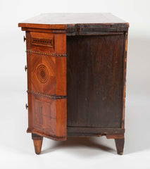 Italian Neoclassical Marquetry Commode of Unusual Shape