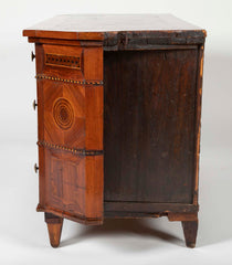 Italian Neoclassical Marquetry Commode of Unusual Shape