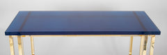 Romeo Rega Brass Console Table with Custom Top