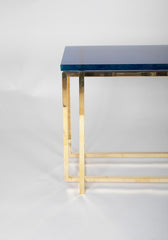 Romeo Rega Brass Console Table with Custom Top