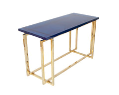 Romeo Rega Brass Console Table with Custom Top